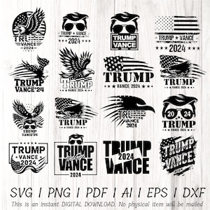 Trump Vance 2024 SVG: MAGA Republican Decals (Digital Download)