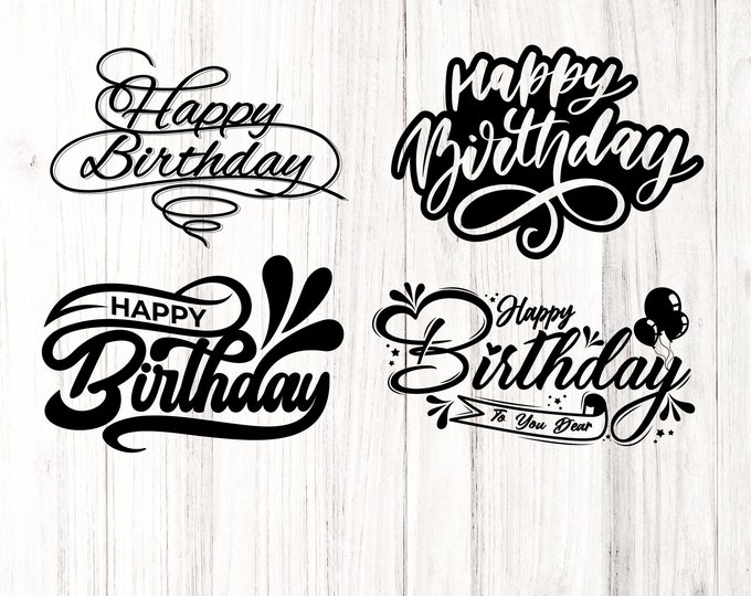 Happy Birthday PNG, SVG,EPS Design, Bday Shirt print, Bday Wall decor, Birthday Greeting card - Download, Sublimation, Printable
