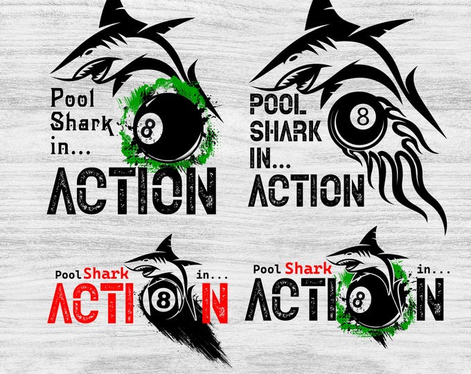 Pool shark in action Billiards SVG, Billiards PNG, Snooker Svg, Snooker Png, Pool Clipart, Billiards Cut File, Billiards cut file dtf htv