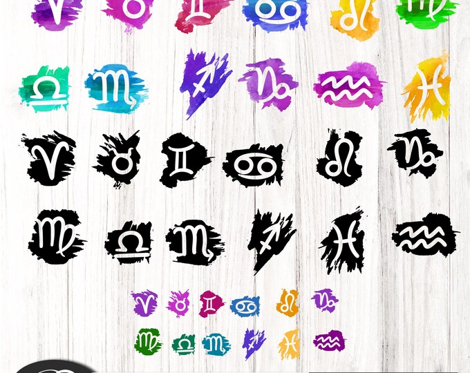 colorful Zodiac Signs PNG Bundle,  Constellation Signs svg dtf htv , Zodiac sign Svg, zodiac DTF Svg, Aries svg, Scorpio Svg, Zodiac Clipart