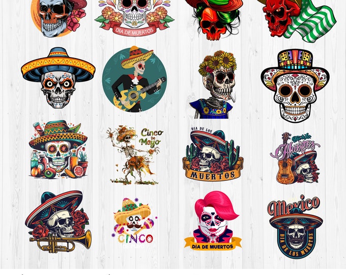 Western Mexica Fiesta Skull With Sombrero Png Sublimation Design Bundle, Cinco De Mayo Png, Sombrero Png, Sombrero Clipart, Mexican Hat Png