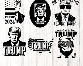 Trump 2024 SVG Bundle: American Flag PNG, Republican Decals (Digital Download)