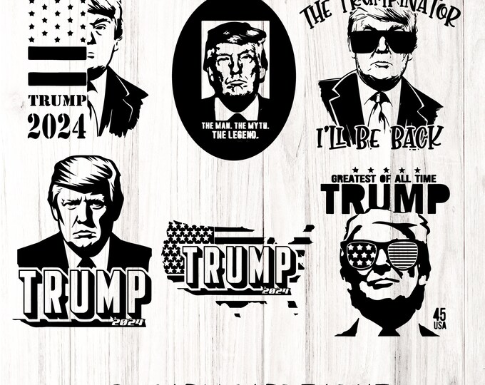 Trump 2024 SVG bundle set of 13 | American flag PNG | Pro America trump cut file | Republican svg | Republican Gifts png | trump decals svg