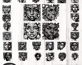 African Abstract Art SVG Bundle | Juneteenth  Black History SVG | PNG &pdf Digital Download  | Emancipation Day Celebration t shirt svg