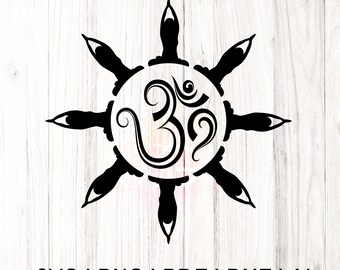 OM svg png dxf symbol vector transparent cameo silhouette Hinduism Buddhism Jainism spirituality Atman puja yoga prayer religion