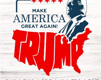 Trump 2024 SVG: MAGA America Map, Patriotic Clipart (Digital Download)