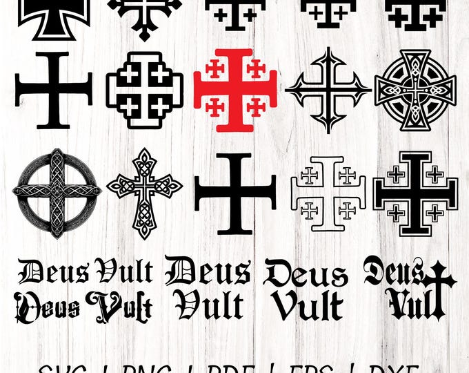 Deus Vult  svg Bundle, Knights Templar, Holy Templar Knight Silhouette, Man Of Faith Svg, Rooted In Christ Svg, bundle SVG, Deus Vult png