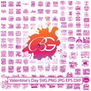 バレンタインデー SVG バンドル: Cricut と Silhouette の心温まるデザイン 限定版バレンタインデー SVG PNG、バンドル カット ファイル