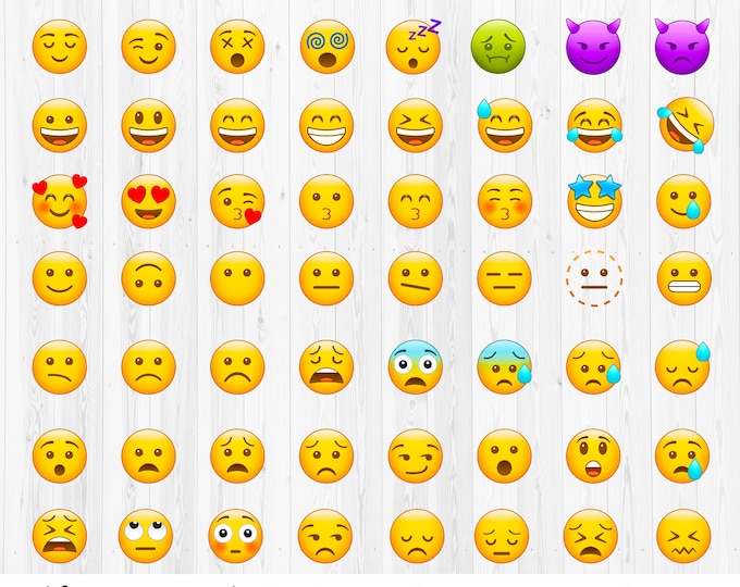 Social Media Emoji SVG PNG PDF, whatsap emoji Icons Bundle, social media icons svg pack, circle social media emoji svg, Social Media Png