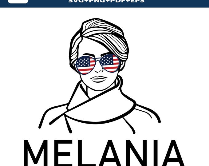 Melania Trump Transparent Digital Download, first lady Clipart Illustration Commercial Use Trump support PNG JPG