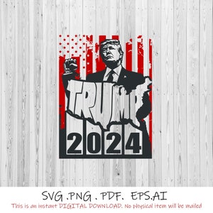 Trump 2024 Karte SVG | Amerika Karte Trump PNG | Pro America trump cut Datei | Republikaner svg | Republikanische Geschenke png | trumpf Abziehbilder svg