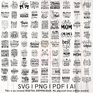 MAMA svg |  Mom svg bündeln Hand beschriftet | Muttertag svg | Mama Leben svg | gesegnete Mama svg | Mutter von Jungen Mädchen svg | Mama Zitate svg png