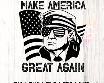 The Make America Great Again Trump 2028 SVG Trump 2028  Bundle: American Flag PNG, Republican Cut File (Digital Download)