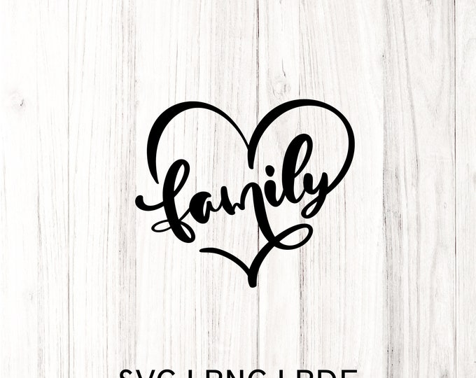 4 Family is Everything SVG, Family SVG, Family Wall Decor, Family Design svg, Hand-lettered Family Design svg, Word Art svg, Cut File Cricut