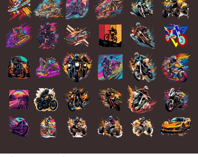 22 Automotive Bike DTF svg png Bundle,  bikers design ,urban t-shirts , hip hop t-shirt, DFT Files, Car bike Sublimation Clipart