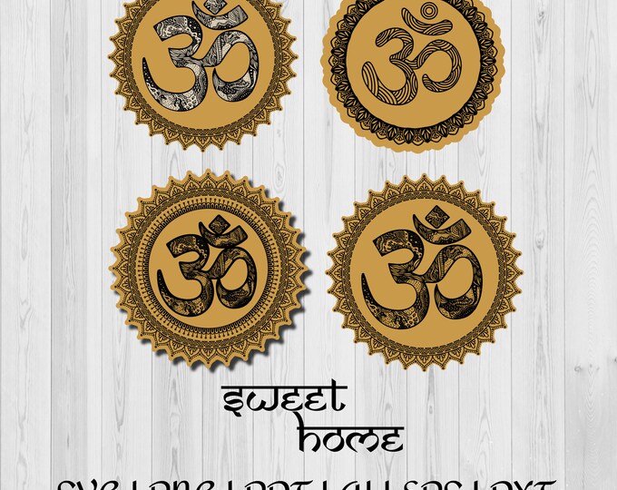 Aum Sweet home mandala wall decore, Mandala Svg, Aum Svg, Sanskrit Svg, Om sweet home PNG, Instant Digital Download welcome home cut file
