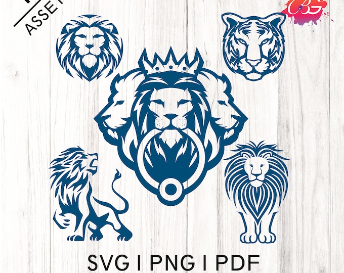 Lion SVG Cut file, Lion head Svg for Cricut, Instant Download, Lion Head svg, Lion roar svg, Dreamcatcher Svg, Lion Tattoo Svg Design Dxf