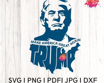 Trump 2024 SVG: MAGA America Map, Republican Design (Digital Download)