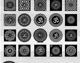 Aum Symbol CNC Cut Files: Ohm Mandala, Yoga Decor (Digital Download)