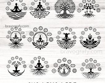 7 Chakras SVG Bundle | Chakra Symbols for Cricut, Silhouette, Laser Cutting & Vinyl Crafts