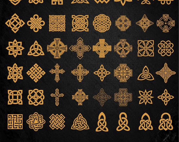 Celtic Knot  set of 45 svg, celtic png,  pdf, Celtic cut files, Digital Download, Cricut, Silhouette, cristmas SVG, Deus Vult png