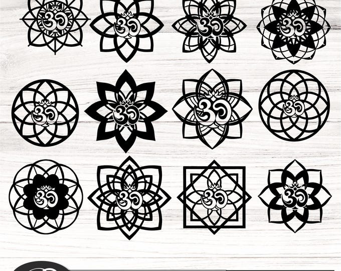 Om aum golden vintage mandala, aum mandala Png, Aum Svg bundle, Mantra dtf Svg, Sanskrit dtf Svg, Om Silhouette  PNG, Yoga Dtf cut file