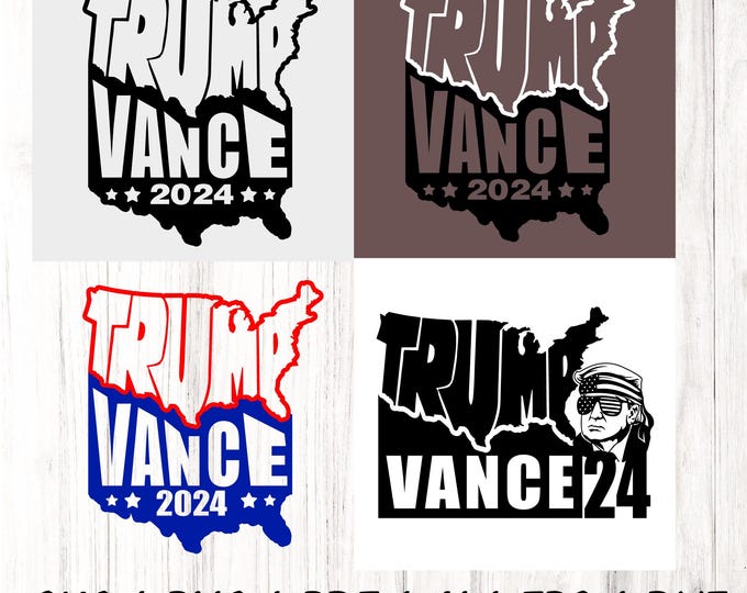 Trump Vance 2024 PNG | Make America Great Again SVG |  Pro America trump cut file | Republican svg | Republican Gifts png | trump decals svg