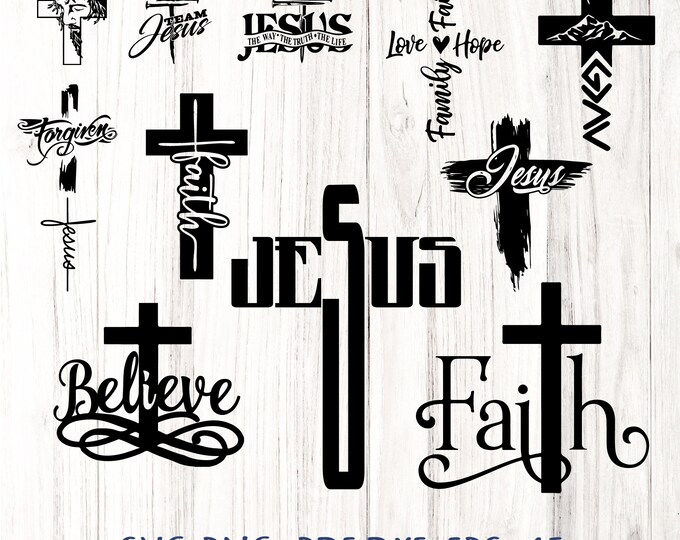 Jesus FAITH svg png, jesus christ clipart, catholic, lord, christian printable cut file cricut, silhouette, sublimation, digital download