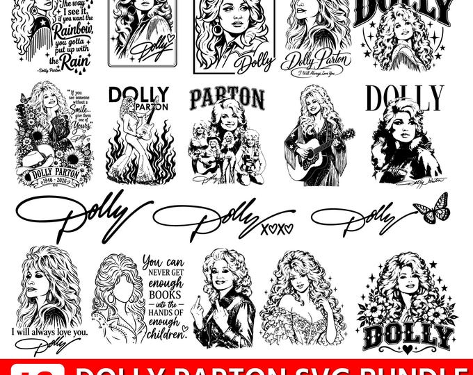 Rainbow Dolly Parton Quotes Svg Png, Dolly Parton PNG, Dolly SVG, Dolly Parton Signature Svg, Western Country girl,Country Singer Png,Crciut