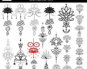 Meditation Yoga Logo SVG Bundle | Lotus Zen Clipart, Mindfulness Wellness (Digital Download)
