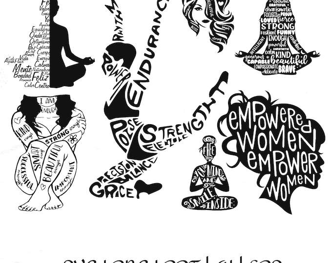 Empowered Women SVG Bundle: Girl Power Quotes, Cricut Cut Files (Digital Download)