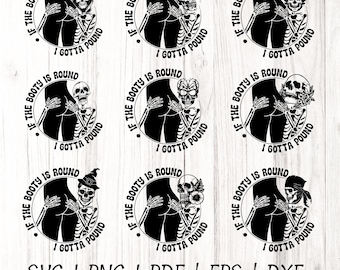 面白い骸骨のお尻のSVG、生意気なシャツのデザイン、Cricut Silhouetteデジタルファイル