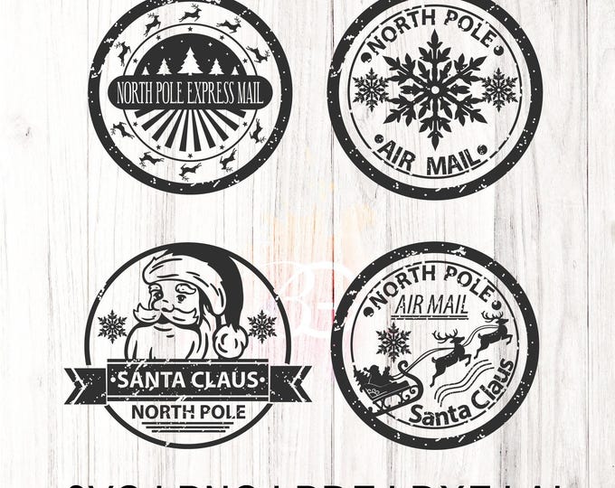 North Pole Air Mail SVG PNG, Merry Christmas Svg, Christmas Vibes Svg, Funny Christmas Svg, Christmas Jumper Svg, Sweater Weather Svg