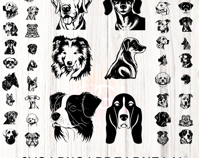 Dog silhoutte svg bundle | Dog svg hand drawn | dog mom svg | fur mom svg | pawsitive svg | puppy svg | dog sayings svg |Dog Svg files