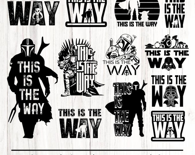 “This is the Way” – Star Wars Mandalorian SVG Bundle | 11 Designs | Digital Download
