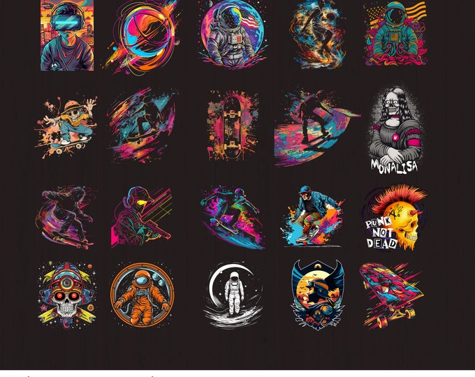 22 Skate and misc, punk sports and other DTF svg png Bundle,  Graffity t-shirts , hip hop t-shirt, DFT Files, Car bike Sublimation Clipart