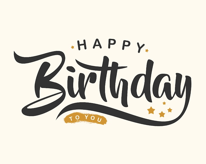 Happy Birthday PNG, SVG,EPS Design, Bday Shirt print, Bday Wall decor, Birthday Greeting card - Download, Sublimation, Printable