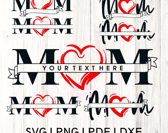 Mom monogram svg, Mom svg, mama svg, mothers day svg, split monogram svg, kids names svg, mom of boys girls svg, mom shirt svg png, cut file