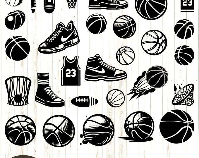 Basketball Svg Bundle, Basketball Mom SVG, Sports PNG SVG Pdf, Team Logo Clipart, Cricut Cut Files, Game Day Designs, Basketball Vector