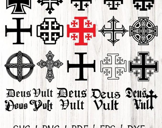 Man of Faith SVG Bundle | Christian T-Shirt Designs | Ave Christe Rex SVG | Cross Cut Files for Cricut & Silhouette | Digital Download
