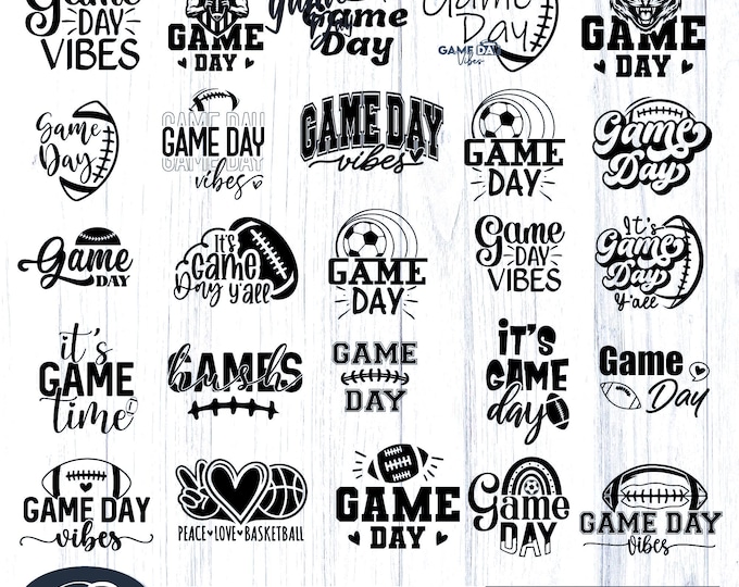Game Day SVG Bundle | Wildlife Sports SVG | Tiger PNG Files | Cricut & Silhouette Cut Files | Instant Digital Download