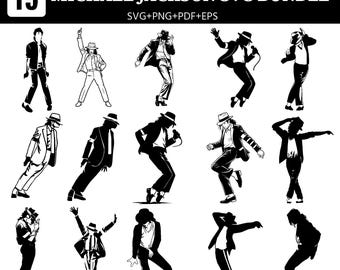 Michael Jackson King of Pop Svg Png Design, Halftone MJ Graphic, Vintage Style T-Shirt Print, Sublimation PNG, , Digital Download