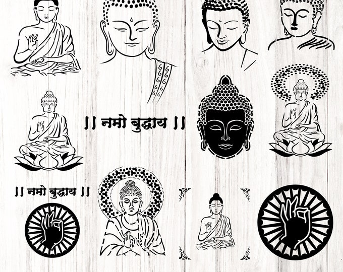 13 Buddha Laser Cut svg png dxf , buddha Laser Cut Mega Bundle Svg | CnC Files | buddha Engraving SVG Design, buddha cut file, CRICUT DXF