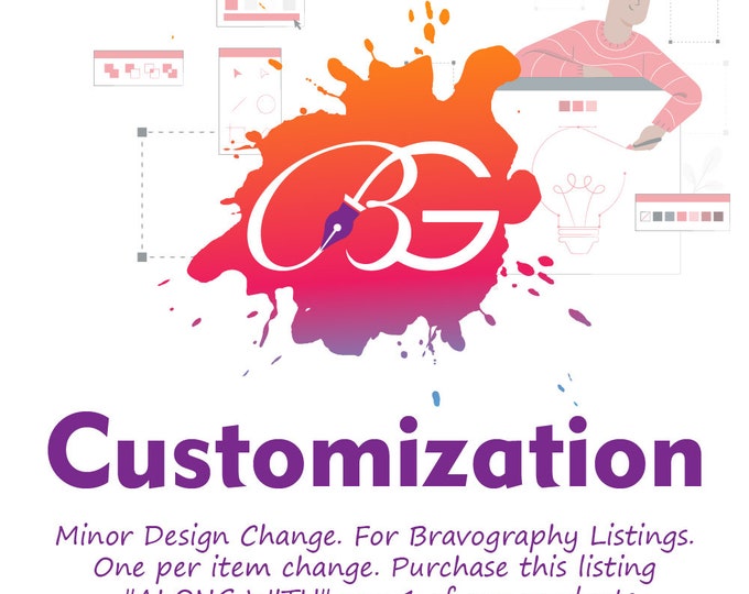Bravography Design Customization: Minor Change (Digital Download)