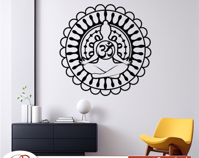 Aum Symbol Mandala SVG: Laser Cut Meditation Wall Art (Digital Download)