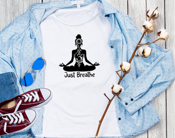 Just Breathe svg, yoga meditation PNG, yoga Breathe Png, Eps, AI, pdf, Svg cut, svg, png, Mantra Instant cut file, breathe symbol yoga svg