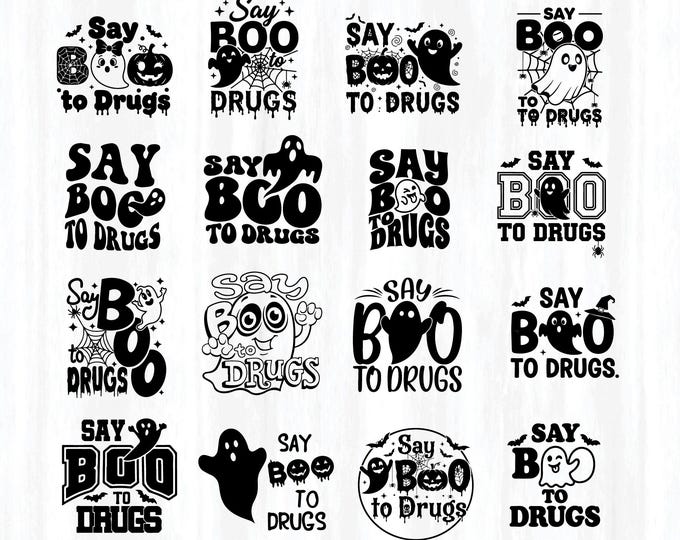 Say Boo to drugs png, Red Ribbon Week PNG, Recovery png, Red Ribbon Png,Drug Free png, Say No To Drugs, Anti Drug Awareness Png
