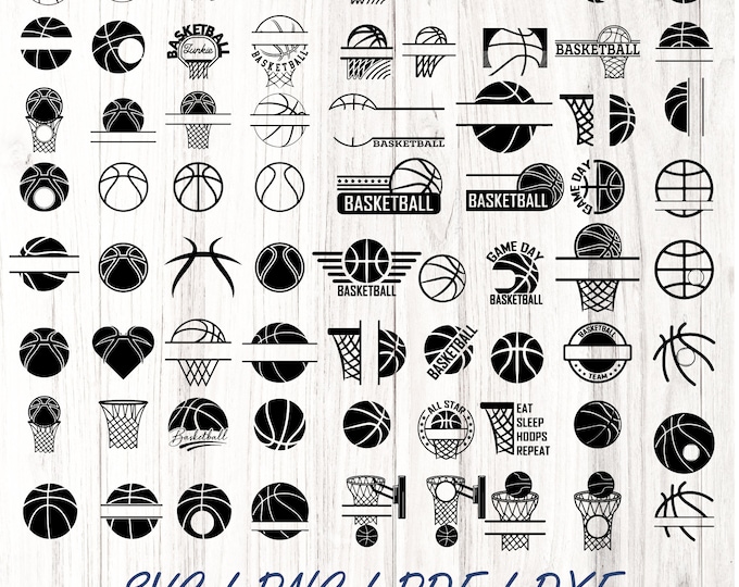 Basketball monogram SVG PNG bundle, Team Logo, Cricut Files, Silhouette Files, Cut Files, PNG Files for Silhouette, Cricut, Cutting Plotter