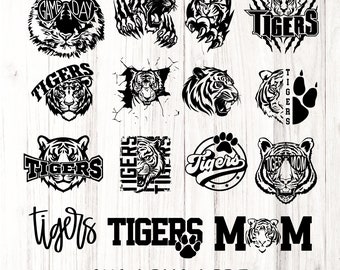Tiger svg bundle, Tigers svg, Tiger, Tigers, Team, Clipart, Mascot, School, svg, eps, png, pdf, sublimation, cut file, htv, vector, digital