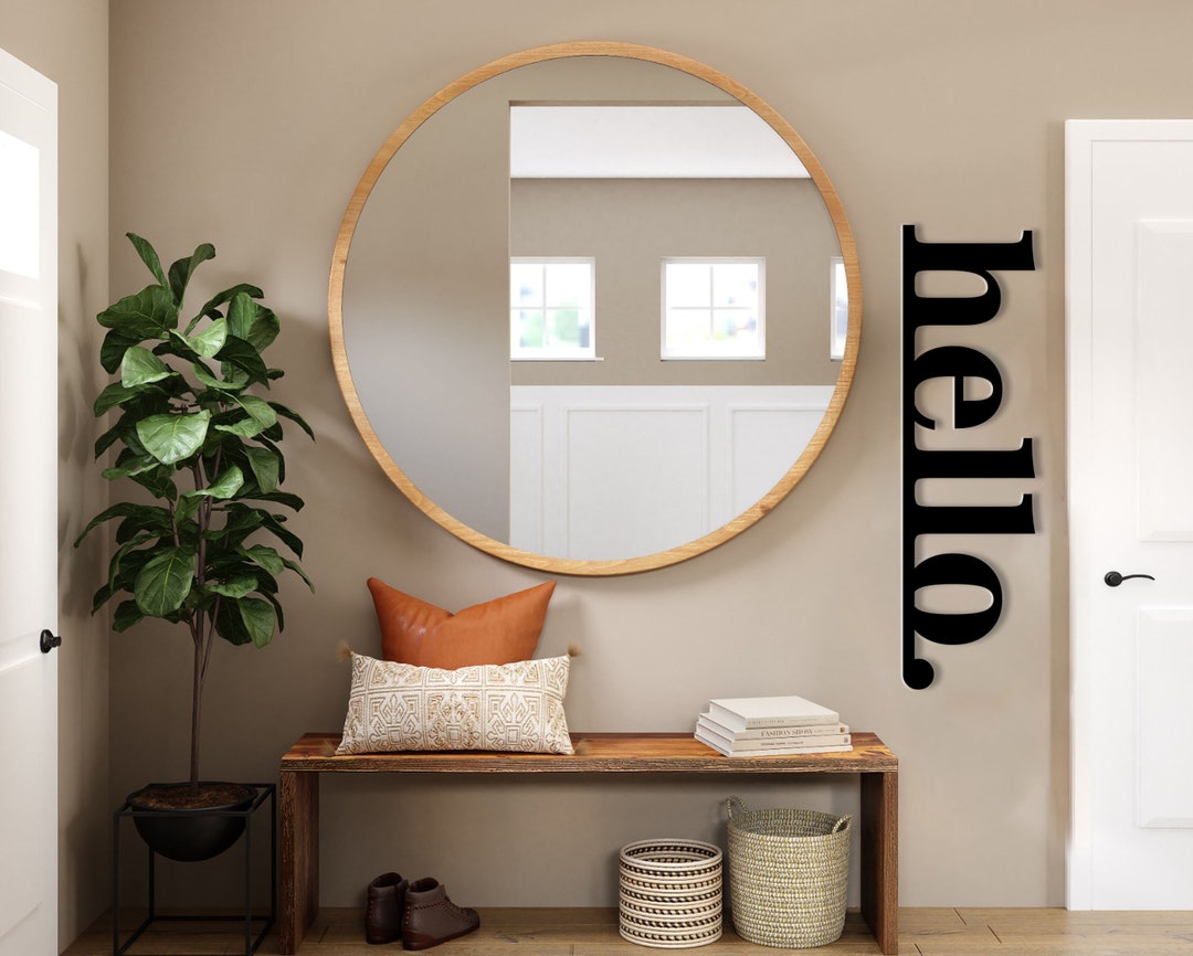Metal Hello Sign Outdoor Front Door Sign Entryway Decor Etsy